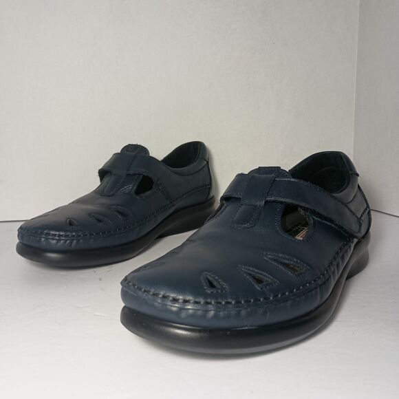 SAS Tripad Comfort Roamer Navy Nubuck Leather Shoe Loafer Wm's 7.5 L8882140 - Picture 1 of 16